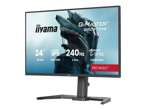 Iiyama G-MASTER Red Eagle GB2471HS-B1 - Monitor LED - gaming - 24" - 1920 x 1080 Full HD (1080p) @ 240 Hz - Fast IPS - 350 cd/m²