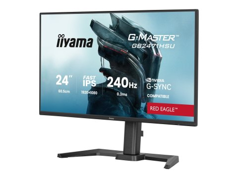 Iiyama G-MASTER Red Eagle GB2471HSU-B1 - Monitor LED - gaming - 24" - 1920 x 1080 Full HD (1080p) @ 240 Hz - Fast IPS - 350 cd/m