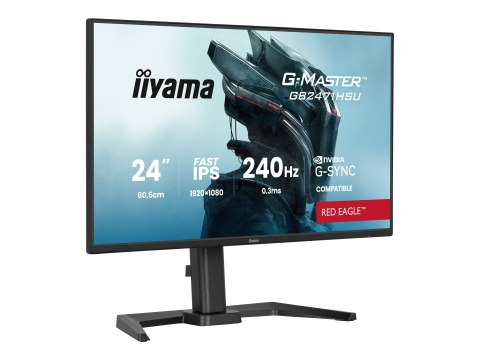 Iiyama G-MASTER Red Eagle GB2471HSU-B1 - Monitor LED - gaming - 24" - 1920 x 1080 Full HD (1080p) @ 240 Hz - Fast IPS - 350 cd/m