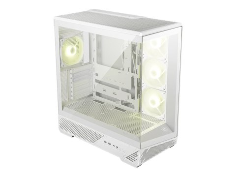 MSI MAG PANO 130R PZ - Mid tower - ATX - panel boczny z oknem (szkło hartowane) - brak zasilacza (ATX) - biały - USB/dźwięk