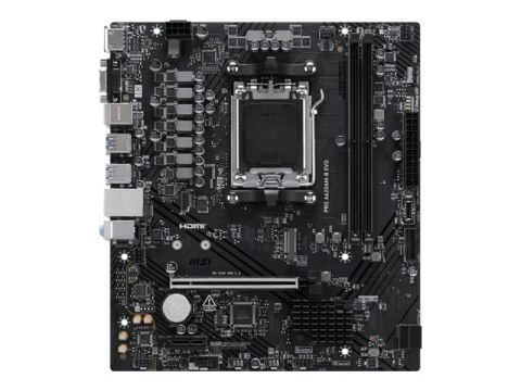 MSI PRO A620AM-B EVO - Płyta główna - ATX micro - Socket AM5 - AMD A620A Chipset - USB 3.2 Gen 1, USB-C 3.2 Gen 1 - 2.5 Gigabit 