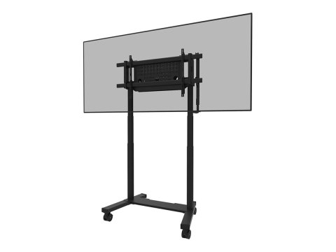 Neomounts - Wózek - zmotoryzowany - dla panel płaski - nieruchomy - zamknięcie - stal - czarny - rozmiar ekranu: 75"-115"