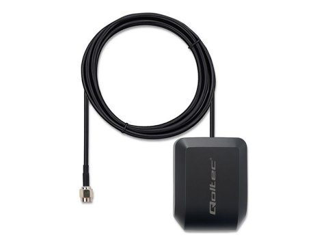 Qoltec - Antena - nawigacja - 28 dBi - antena dookólna - deska rozdzielcza, uchwyt magnetyczny, na zewnątrz