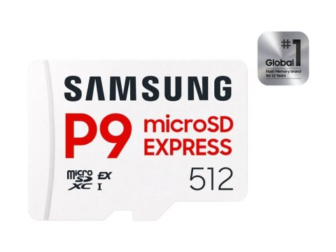 Samsung P9 Express MB-MK512T - Karta pamięci flash - 512 GB - A1 / Video Class V30 / UHS-I U3 - microSDXC Express