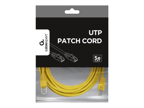 Gembird - Kabel krosowy - RJ-45 (M) do RJ-45 (M) - 5 m - UTP - CAT 5e - odlewany - żółty