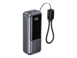 Gembird - Powerbank - z wyświetlaczem LCD - 10000 mAh - 20 wat - 3 A - PD 3.0, Fast Charge - 2 złącza wychodzące (USB-C, USB) - 