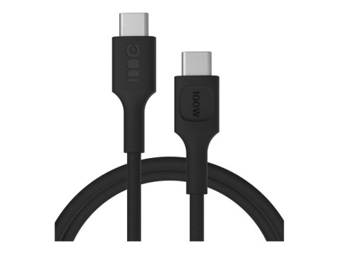 Green Cell PowerStream - Kabel USB - USB-C (100W PD) (M) do USB-C (100W PD) (M) - 1.2 m - splątany - czarna pantera