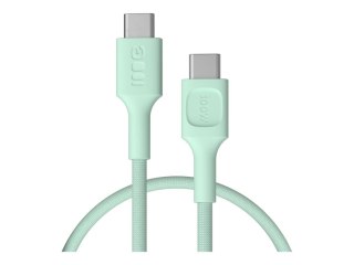 Green Cell PowerStream - Kabel USB - USB-C (100W PD) (M) do USB-C (100W PD) (M) - 1.2 m - splątany - miętowa zieleń