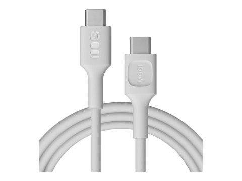 Green Cell PowerStream - Kabel USB - USB-C (100W PD) (M) do USB-C (100W PD) (M) - 1.2 m - splątany - śnieżnibiały