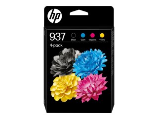 HP 937 - 4 szt. - czarny, cyjan, magenta, żółty - oryginał - Officejet - pojemnik na tusz - dla Officejet Pro 8122e, 8125e, 8134