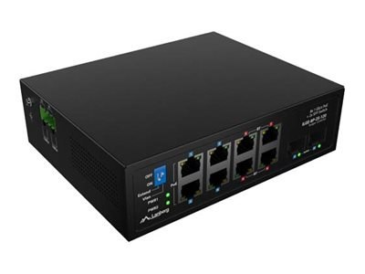 Lanberg ILGE-8P-2S-120 - Przełącznik - niezarządzalny - 4 x 10/100/1000 (PoE+) + 4 x 10/100/1000 (PoE++) + 2 x 1000Base-X SFP - 
