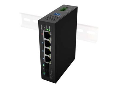 Lanberg - Przełącznik - niezarządzalny - 3 x 10/100/1000 (PoE+) + 1 x 10/100/1000 (PoE++) + 2 x 1000Base-X SFP - montowany na sz