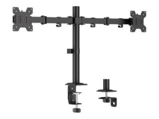 LogiLink - Zestaw do montażu (uchwyt monitora) - dla 2 wyświetlacze LCD - 10 kg na ramię, długość ramienia: 376 mm każde - stal,