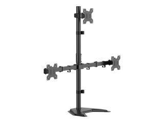 LogiLink - Zestaw do montażu (uchwyt monitora) - dla 3 wyświetlacze LCD - 10 kg na ramię, długość ramienia: 376 mm każde - stal,