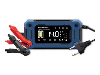 Qoltec Intelligent - Ładowarka akumulatorów - 12 V, prostownik z funkcją naprawy i podtrzymania zasilania podczas wymiany akumul