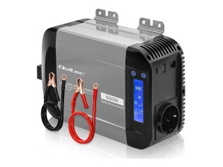 Qoltec - Inwerter DC na AC - czysta fala sinusoidalna, LCD, USB, USB-C, kompatybilny z LiFePO4 GEL AGM - AC 230 V / DC 12 V - 60
