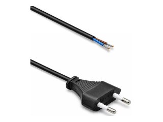 Qoltec - Kabel zasilający - Europlug do przewód nieizolowany - AC 230 V - 1.8 m - obcięte końce - czarny