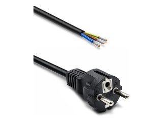Qoltec - Kabel zasilający - power CEE 7/7 do przewód nieizolowany - AC 230 V - 1.8 m - obcięte końce - czarny