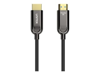 Unitek - Kabel HDMI - HDMI męski do HDMI męski - 30 m - światłowód - czarny - obsługa 8K 60 Hz