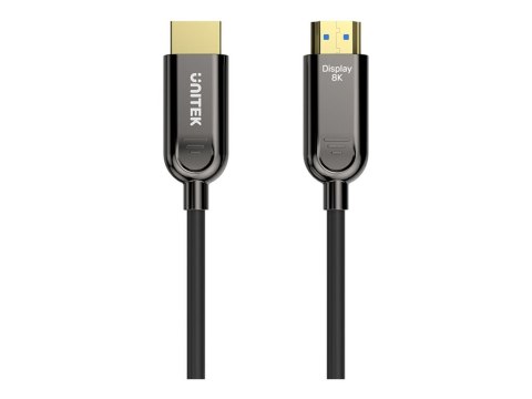 Unitek - Kabel HDMI - HDMI męski do HDMI męski - 30 m - światłowód - czarny - obsługa 8K 60 Hz