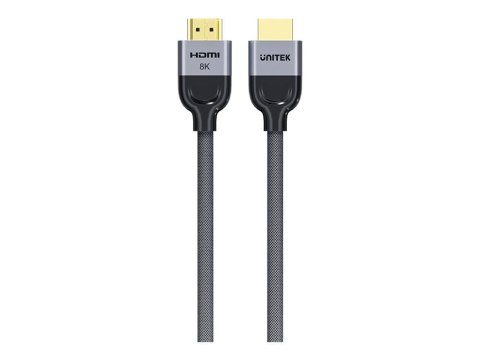 Unitek - Kabel HDMI - HDMI męski do HDMI męski - 5 m - obsługa 8K 60 Hz (7680 x 4320), obsługa 8K30Hz, obsługa 4K 120 Hz, wsparc