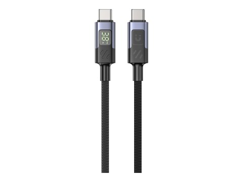 Unitek - Kabel USB - USB-C (M) do USB-C (M) - USB 2.0 - 20 V - 3 A - 1 m - USB Power Delivery (60W), Wyświetlacz LED, transfer d