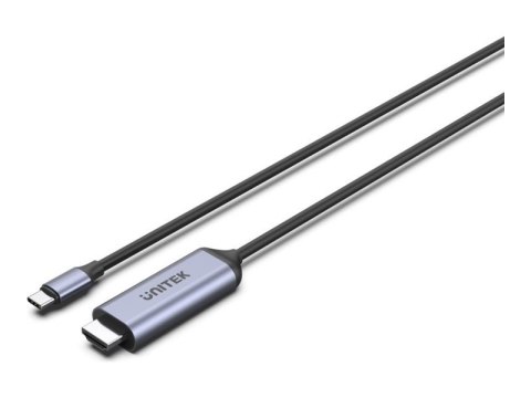 Unitek - Kabel przejściowy - USB-C męski do HDMI męski - 1.8 m - kosmiczna szarość - obsługa 8K 60 Hz
