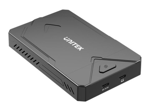 Unitek - Obudowa pamięci - 2.5", M.2 2242, M.2 2260, M.2 2280 - M.2 Card (PCIe NVMe & SATA) - USB-C - czarny