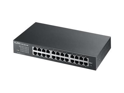 Zyxel GS-1100-24E - Przełącznik - niezarządzalny - 24 x 10/100/1000 - montowany w szafie rack, stacjonarny, montowany na ścianie