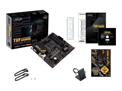ASUS TUF GAMING A520M-PLUS WIFI - Płyta główna - ATX micro - Socket AM4 - AMD A520 Chipset - USB 3.2 Gen 1 - Gigabit LAN, Wi-Fi,
