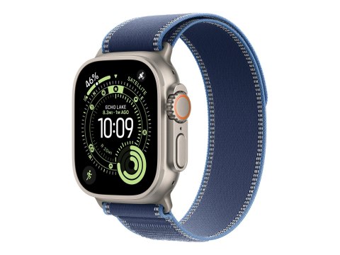 Apple - Pasek do inteligentny zegarek - 49 mm, naturalne wykończenie tytanowe - rozmiar M/L - niebieski/jasnoniebieski - dla Wat