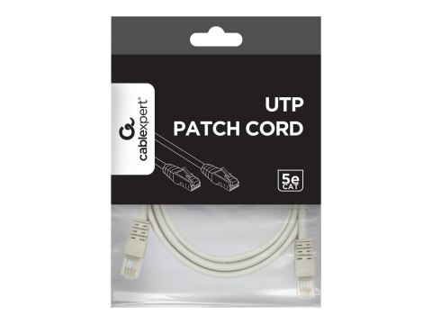 Cablexpert - Kabel krosowy - RJ-45 (M) do RJ-45 (M) - 1.5 m - UTP - CAT 5e - odlewany, nieruchomy - szary