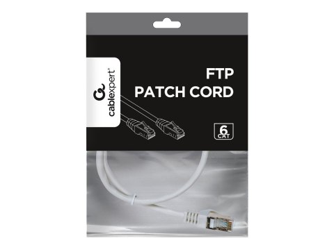 Cablexpert - Kabel krosowy - RJ-45 (M) do RJ-45 (M) - 50 cm - FTP - CAT 6 - odlewany, nieruchomy - biały