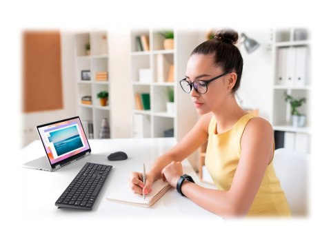 Dell KB500 - Klawiatura - bezprzewodowa - 2.4 GHz - QWERTY - Międzynarodowy USA - czarny - z 3 lata Advanced Exchange Service