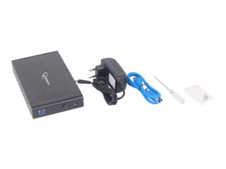 Gembird EE3-U3S-3 - Obudowa pamięci - 3.5" - SATA 3Gb/s - USB 3.0 - czarny