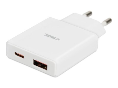 IBOX C-43 - Zasilacz - 30 wat - 3 A - Huawei Fast Charge, QC 3.0, AFC, SCP, Apple 2.4A, USB BC 1.2, Power Delivery 3.0 + PPS - 2