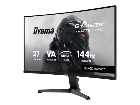 Iiyama G-MASTER Black Hawk GC2781HSU-B1 - Monitor LED - gaming - zaokrąglony - 27" - 1920 x 1080 Full HD (1080p) @ 144 Hz - VA -