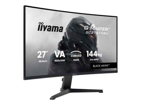 Iiyama G-MASTER Black Hawk GC2781HSU-B1 - Monitor LED - gaming - zaokrąglony - 27" - 1920 x 1080 Full HD (1080p) @ 144 Hz - VA -