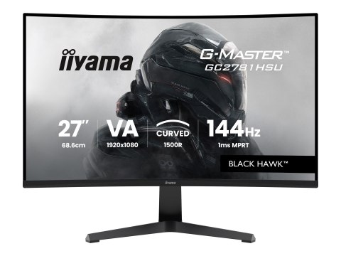 Iiyama G-MASTER Black Hawk GC2781HSU-B1 - Monitor LED - gaming - zaokrąglony - 27" - 1920 x 1080 Full HD (1080p) @ 144 Hz - VA -