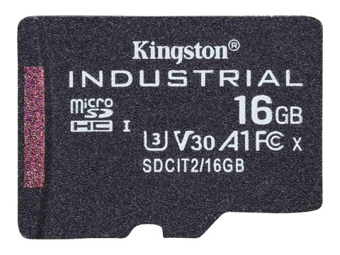 Kingston Industrial - Karta pamięci flash - 16 GB - A1 / Video Class V30 / UHS-I U3 / Class10 - microSDHC UHS-I
