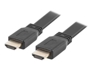 Lanberg - Duża szybkość premium - kabel HDMI z Ethernet - HDMI męski do HDMI męski - 5 m - czarny - płaski, obsługa 4K, obsługa 