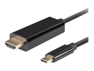 Lanberg - Duża szybkość premium - kabel przejściowy - USB-C męski do HDMI męski - 1.8 m - potrójnie ekranowany - czarny - obsług