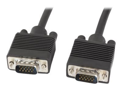 Lanberg - Kabel VGA - HD-15 (VGA) (M) do HD-15 (VGA) (M) - 10 m - wkręt skrzydełkowy - czarny