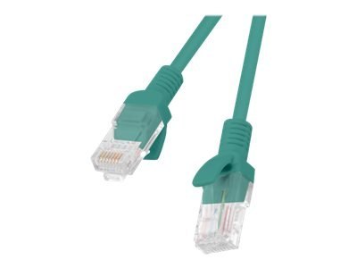 Lanberg - Kabel krosowy - RJ-45 (M) do RJ-45 (M) - 15 m - UTP - CAT 5e - nieruchomy - zielony, RAL 6024