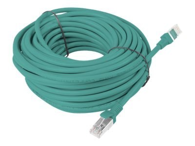Lanberg - Kabel krosowy - RJ-45 (M) do RJ-45 (M) - 15 m - UTP - CAT 5e - nieruchomy - zielony, RAL 6024