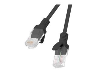 Lanberg - Kabel krosowy - RJ-45 (M) do RJ-45 (M) - 2 m - UTP - CAT 5e - odlewany, bez wystających elementów, nieruchomy - czarny