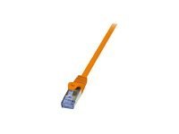 LogiLink PrimeLine - Kabel krosowy - RJ-45 (M) do RJ-45 (M) - 1 m - SFTP, PiMF - CAT 6a - bezhalogenowe, odlewany, bez wystający