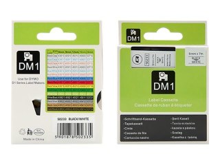 Qoltec - Biały - Roll (0.9 cm x 7 m) 1 kaseta(y) typ etykiety - dla DYMO LabelMANAGER 150, 200, 300, 350, 400, 450, PC; LabelPOI
