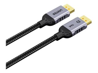 Unitek - Kabel portu wyświetlacza - DisplayPort 20-pin (M) do DisplayPort 20-pin (M) - DisplayPort 2.1 - 3 m - wsparcie 16K60Hz 