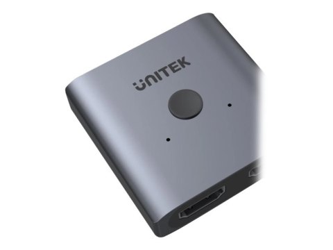 Unitek V1127A - Rozdzielacz HDMI - 19 pin mini HDMI Type C żeński do 19 pin mini HDMI Type C żeński - kosmiczna szarość